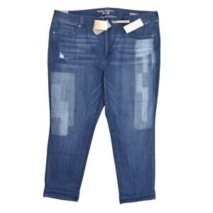 NEW Melissa McCarthy Seven7 Jeans 26W Blue Straight Slimming Silhouette System